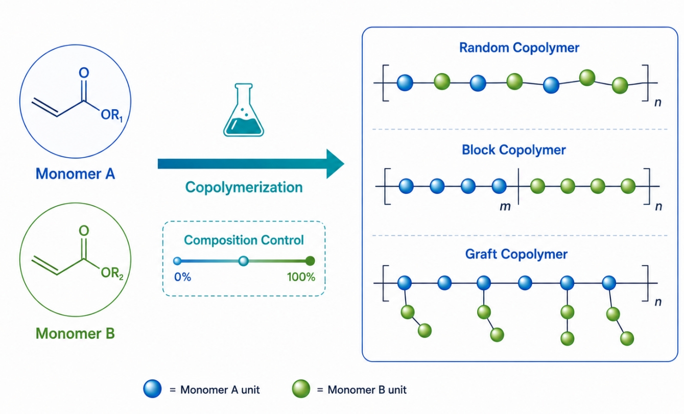 Copolymer synthesis with monomer composition and architecture design