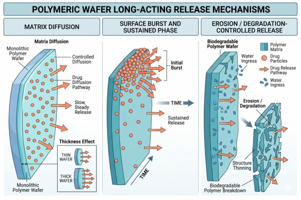 polymeric wafer release control
