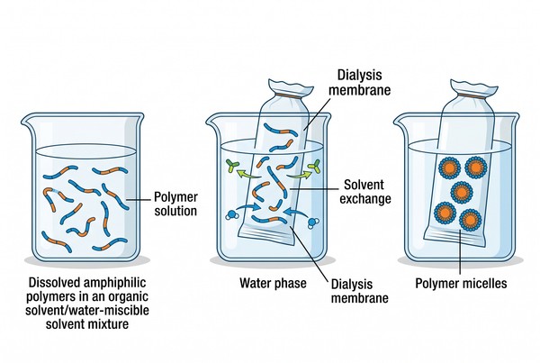 polymer micelle dialysis method