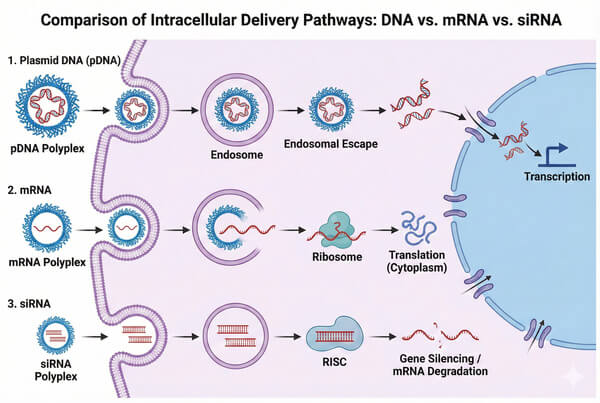 Polymer-Based Gene Delivery Platforms for DNA, RNA, and Oligonucleotide Therapeutics