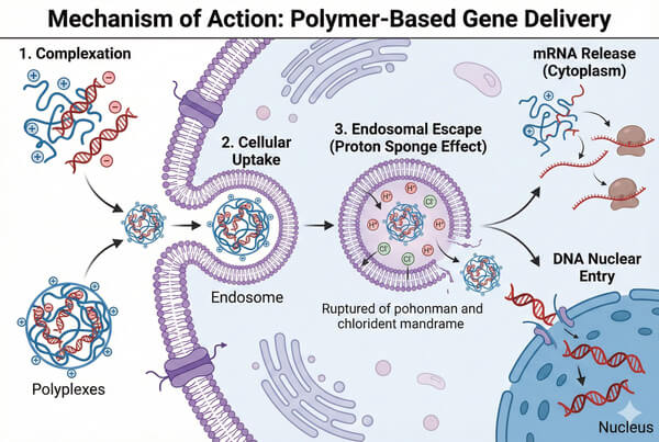 DNA vs mRNA vs siRNA delivery pathways diagram.