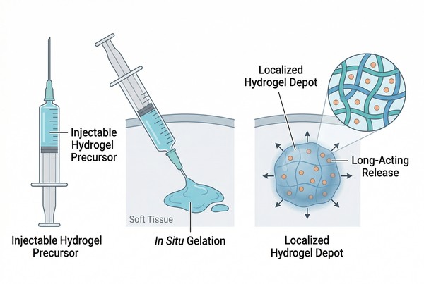 Injectable Polymer Hydrogels for Long-Acting Drug Delivery: Design Principles and Material Selection