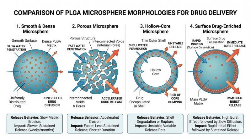 PLGA microsphere morphology
