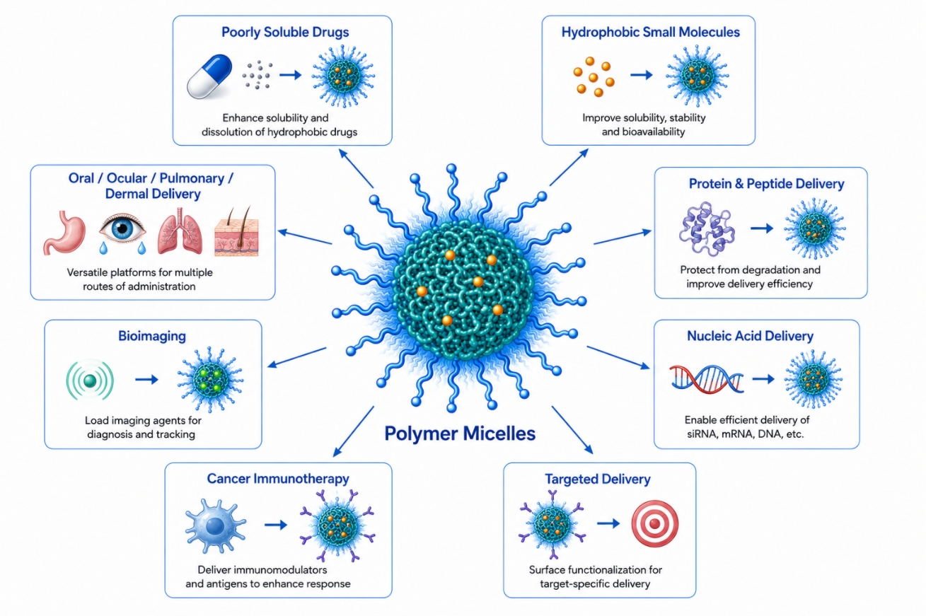 polymer micelle application map