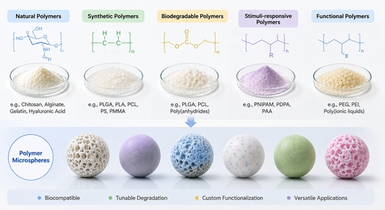 Polymer Materials Used to Build Polymer Microspheres