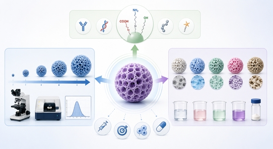 Polymer Microsphere Selection Guide: Size, Surface Chemistry and Material
